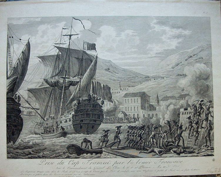 Expedition Leclerc - Prise du Cap-Francais  7 fevrier 1802